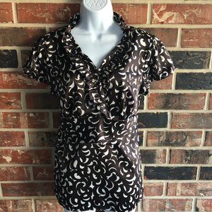 Ann Taylor women's Ruffle Accent Blouse Size 12